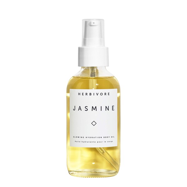 HERBIVORE Botanicals Jasmine Body Oil 4 oz - Moisturizing Body Oil for Glowing Skin, Packed with Nourishing Vitamins for Dry Skin