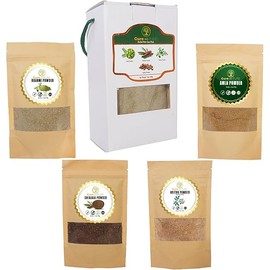 Cure Wid Pure Indian Hair Care Pack - Brahmi, Amla, Shikakai & Reetha | Ayurvedic Herbs for Hair Growth, Strength, Volume & Shine | Eco-Friendly Resealable Pouch