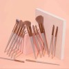 Set 13 Brochas De Maquillaje Profesional Juego De Brochas Color