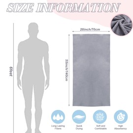 Newwiee 24 Pcs Bath Towels Bulk Coral Velvet Microfiber Bath Towels Set 28 x 55 Inch Large Absorbent Multipurpose Quick Drying Soft Body Towel for Shower Bathroom Beach Fitness Yoga Sports Spa(Grey)