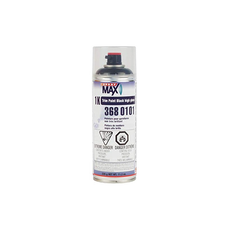 Spray max 3680101 1k Trim Paint Gloss Black