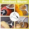 Denipry Vegetable Peeler for Kitchen, Fruit Potato Carrot Apple Peeler,Y