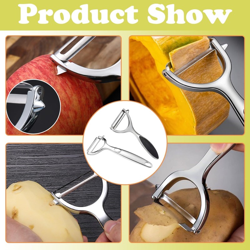 Denipry Vegetable Peeler for Kitchen, Fruit Potato Carrot Apple Peeler,Y