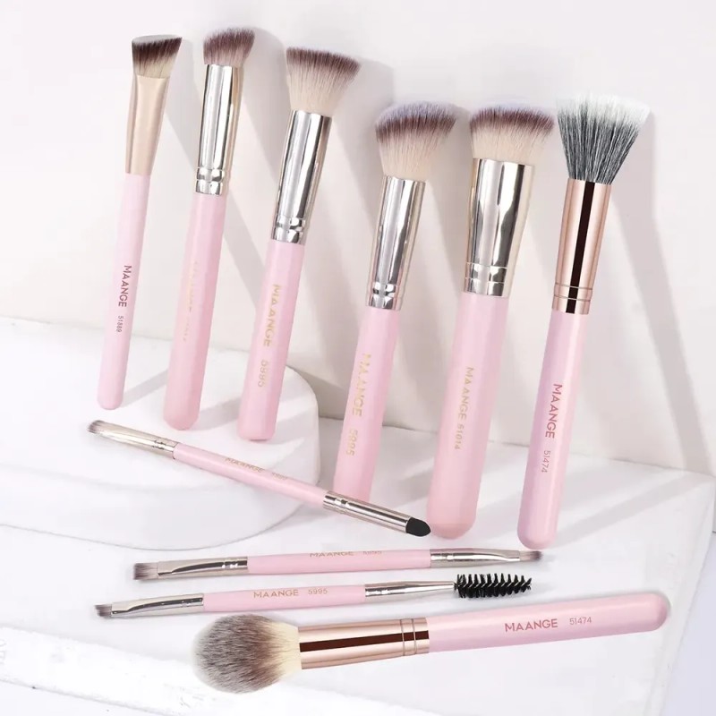 Brochas de Maquillaje Profesional 14 Piezas kit,Con 1 Soporte Para