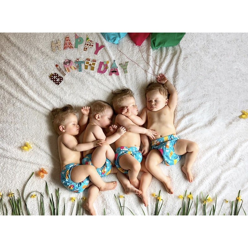 ALVABABY Reusable 5 Layers 12 Pack Inserts with Gussets for