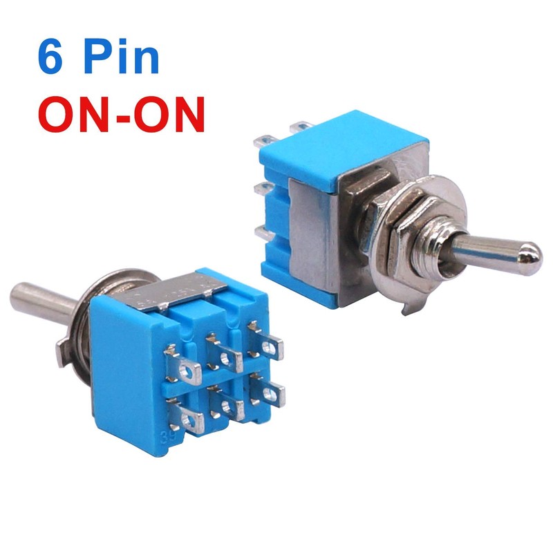 Taiss/10 Pcs Toggle Switch AC 125V 6A Amps ON/ON 6