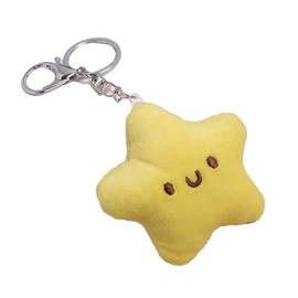 1Pc Yellow Plush Star Car Keychain Backpack Accessories Doll Pendant Heart Healing in Addition to Serving as a Keychain Women's Keyrings and Keychains Car Accessories