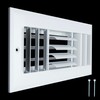 Fits 10x4 Duct Opening Aluminum 3-Way Adjustable Air Supply Grille