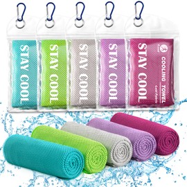 Pleneal Cooling Towels - 5 Pack Gym Towels, Gym Towels for Working Out, Yoga Towel, Quick Dry Towel for Running, Camping, Fitness & More Activities