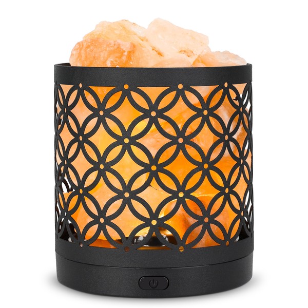 SUNYA Himalayan Salt Lamp - Metal Basket with 5 LED