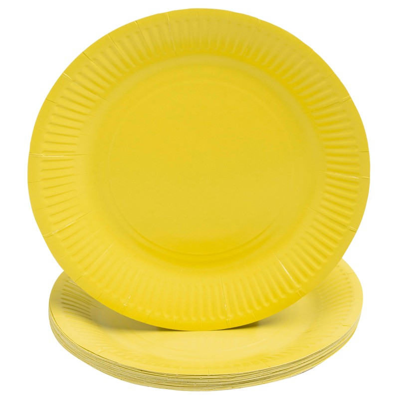 Pro 79219i 23 cm Yellow Plate Tablecloth, Box of 20