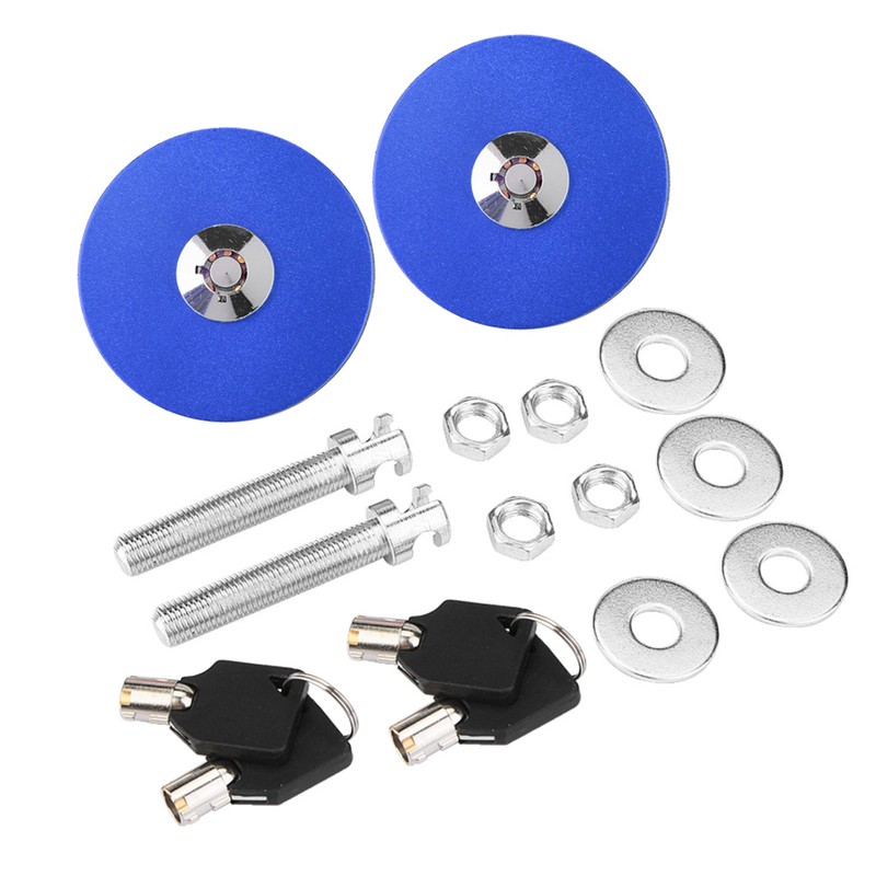 Car Universal Engine Hood Cover Lock Key Pin Kit Safety