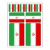 Set of 10 Flag Stickers Iran Car Sticker