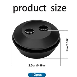 Petrol Tank Rubber Stoppers for Brush Cutter, 2 Holes Rubber Grommet Gasket, Fuel Tank Rubber Seals, for Lawnmowers, Blowers, Strimmers, Cutters, 12 Pieces