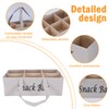 Xbopetda Snack Organizer for Countertop, Fabric Snack Organizer with Handle,
