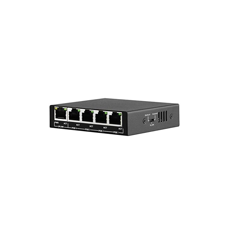 PS504 - Mini PoE Switch (Power over Ethernet), 5 RJ45