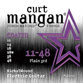 Curt Mangan 11-48 Nickel Wound COATED Electric Guitar Strings