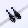 mecresh Black Teardrop Earrings for Women Crystal Dangle Drop Earrings
