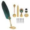 Feather Pen Retro British Style Sprinkled Gold Feather Business Fire