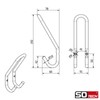 SOTECH Fara Coat Hook 192 x 51 mm Steel White