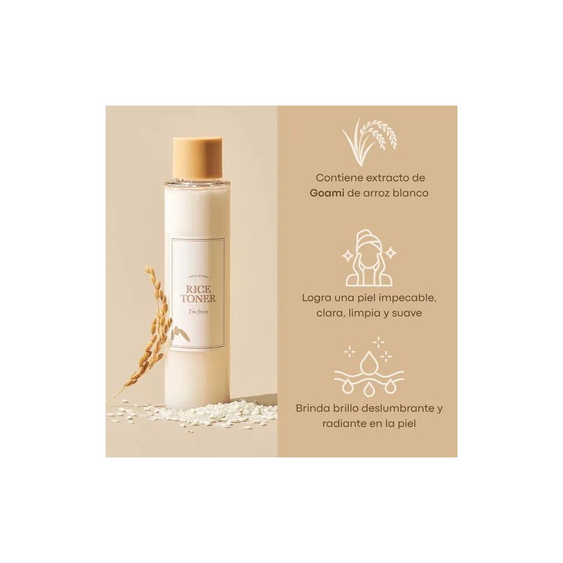 Tnico Facial de Arroz Coreano Im From Pack 3 Hidratante