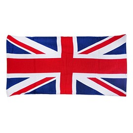 British Union Jack Flag Beach Towel 60 x 30 England by Things2Die4