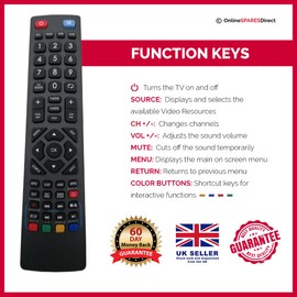 Remote Control For Technika LCD40-270 40 LCD TV