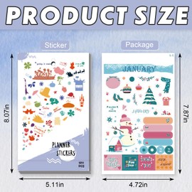28 Sheets Annual Planner Stickers Cartoon Daily Calendar Stickers Months Weeks Date To Do List Planner Inspirational Notebook Decals Accessories for Meetings Budget Fitness Study