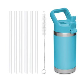 Replacement Straws Compatible with YETI Rambler Jr. 12 oz Kids Bottle-YETI Rambler Kids Straws Replacement-Accessories Set Include 6 BPA-FREE Straws and 1 Straw Cleaning Brush