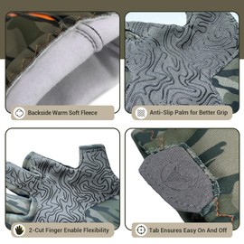 Palmyth Men's Hunting Gloves for Cold Weather and Winter Camo Glove (Camo-1, Medium)