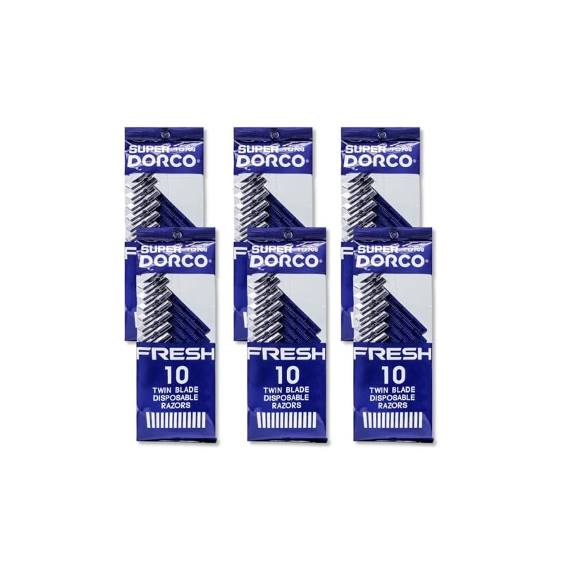 Dorco Fresh Twin Blade Disposable Razors (6 packs)