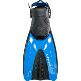 Cressi Tonga Short Adjustable Open Heel Fins, Black/Blue, L/XL