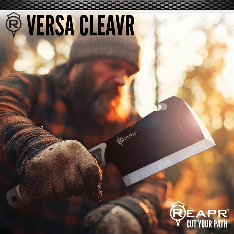 Reapr Versa Cleavr 5″ Fixed Blade Cleaver Knife with Sheath