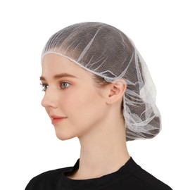 Fancystyle Nylon Hair Net White 24inch, Durable Hair Nets Food Service. 1200Pcs Disposable Hair Net with Elastic Edge
