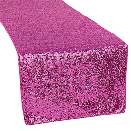RCZ Decor 5961us Sequin Table Runner | 1 Piece | Fuchsia | 30 cm x 3 m, 12 x 108 Inch
