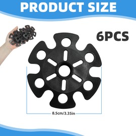 LEIBOCHAO 6-Piece Ski Pole Basket, Hiking Pole Basket, Rubber Hiking Pole Tips, Snow Brake Replacement, Universal Snow/Mud Basket Protection, Easy Installation