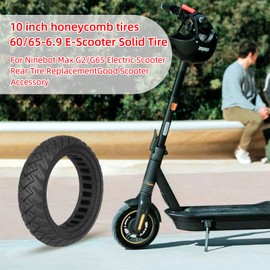 Lesetrker 60/65-6.9 Electric Scooter Solid Tire 10 Inch Honeycomb tire Compatible Ninebot Max G2 G65 Rear Tire Replacement (Black)