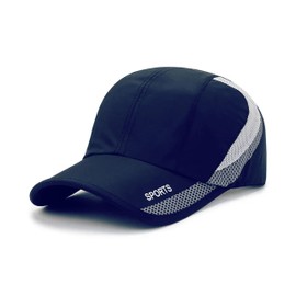 DENISH Gorra Deportiva Sport Impermeable. Cachucha con Broche Ajustable para Hombre y Mujer de Material Premium para Hacer Ejercicio, Caminar, Running, Actividades al Aire Libre (Azul Oscuro)