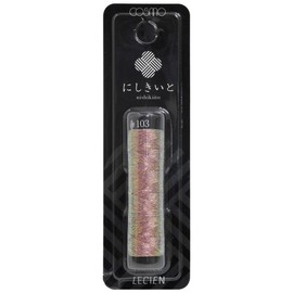 LECIEN Col.103 No. 77 Nishikiito Glitter Embroidery Thread Roll 66.4 ft (20 m) Roll
