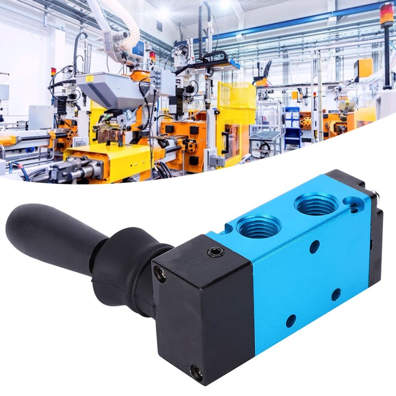 5-Way 2-Position Air Lever Operated Valve 1/4 PT Pneumatic Solenoid