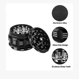 ANAS Herb Grinder|4 Pieces 2.5 Inches Spice Grinder with Magnetic Top Herbs Catc