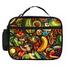 Mexican Fruit Lunch Bag Insulated Reusable Lunch Box Tote Bag