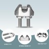 uxcell 20 Pcs M2 Stainless Steel Wire Rope Clip Clamps,