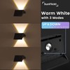 Solar Fence Lights Outdoor, 2-Pack Fence Lights Solar Powered with