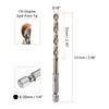 sourcing map 5pcs 1/4" Hex Shank Drill Bit 3/16" Gold