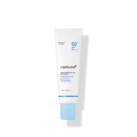 MEDICUBE Zero Pore Moisture Sun Serum, Protector Solar Facial SPF50+ PA++++ con Ácido Hialurónico, Niacinamida, Pantenol y Alantoína, Textura Ligera, 50 ml
