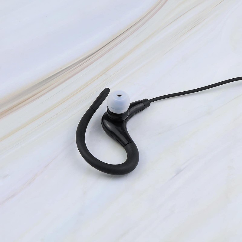 EMSea Walkie Talkie Headset Inline PTT Mic G-Shape Earpiece Compatible