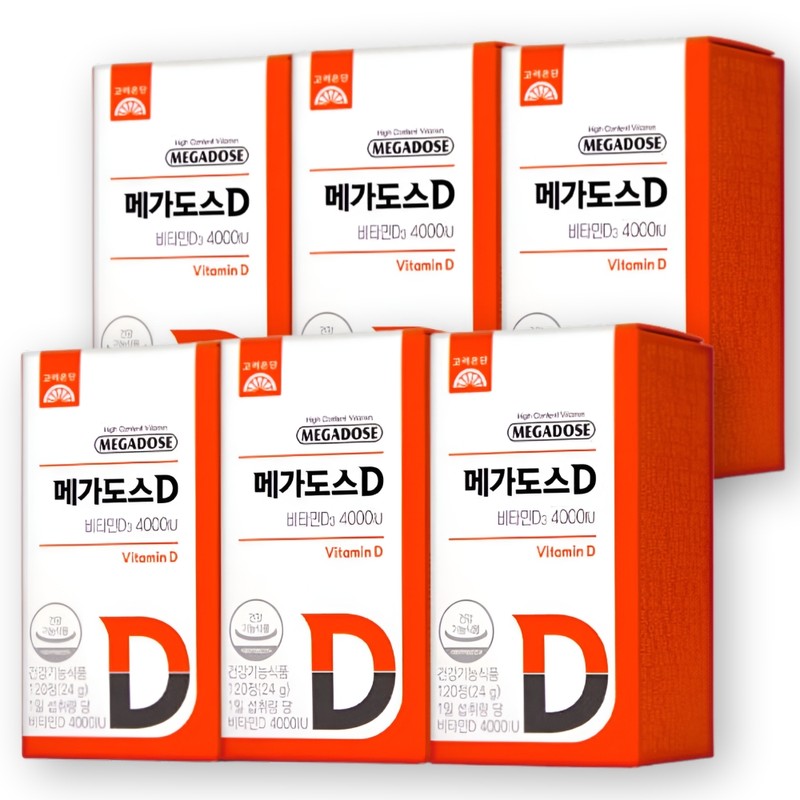 Korea Eundan Megadose D Vitamin D3 4000IU 120 tablets x