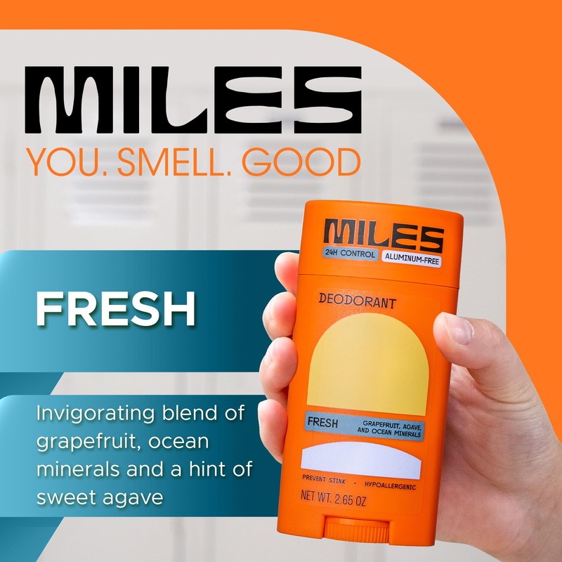 Miles Kids Deodorant for Boys and Girls - Aluminum Free