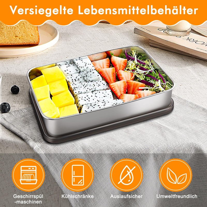 Set of 4 Fresh Food Storage Boxes, Fridge Organiser, Stackable